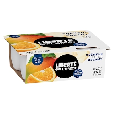 Liberté Grec Yogourt Mangue orange 5 % M.G. 4 400 g, 0,88 $/100g