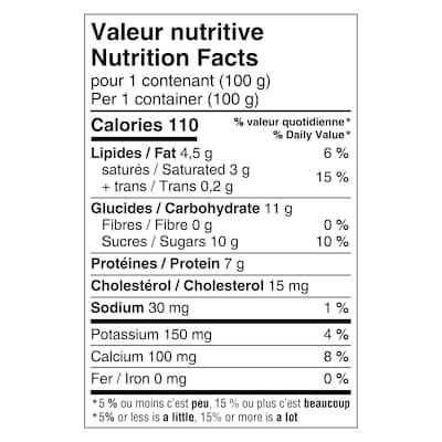 Grec Yogourt Mangue orange 5 % M.G. 4