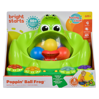 Bright Starts Ball Play Toy Poppin' Ball Frog 6m+ 1 ea, $40.00/1ea