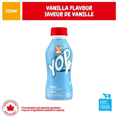 Yoplait YOP Drinkable Yogurt 1.5% M.F. Vanilla 200 ml, $0.50/100ml