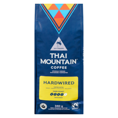 DOI CHAANG Thai Mountain Coffee Hardwired Dark Roast Whole Bean 340 g, $5.59/100g