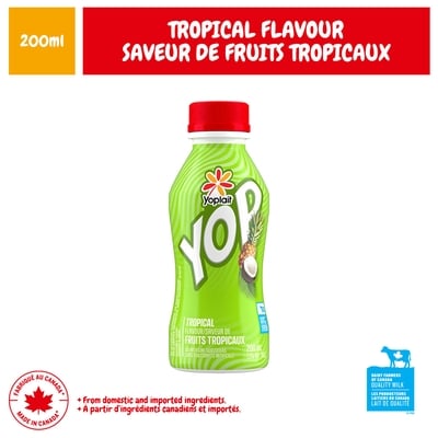 Yoplait YOP Drinkable Yogurt 1.5% M.F. Tropical 200 ml, $0.75/100ml