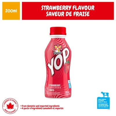 Yoplait YOP Drinkable Yogurt 1.5% M.F. Strawberry 200 ml, $0.50/100ml
