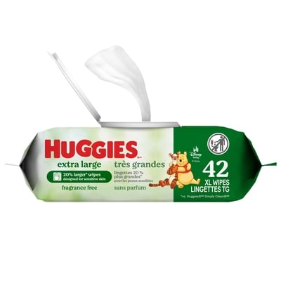 Huggies Extra Large Baby Wipes, Unscented, 14 Flip-Top Pack (588 Wipes Total) 588 ea, $0.05/1ea