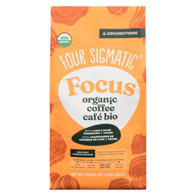 Four Sigmatic Organic Coffee Ground Focus Dark Roast 283 g, $9.18/100g