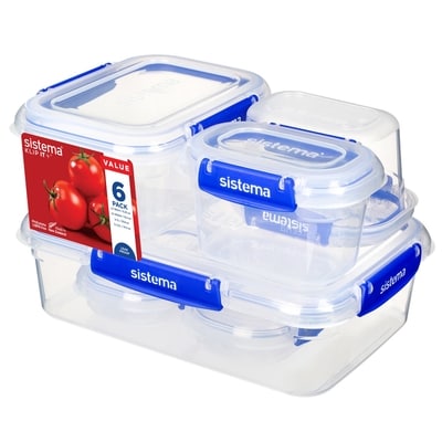 Sistema KLIP IT PLUS Food Storage Containers Starter Kit, 6 Pack 6 ea, $2.00/1ea