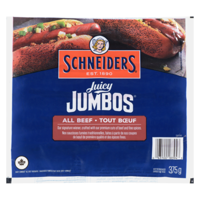 Schneiders All Beef Wieners 375 g, $1.20/100g