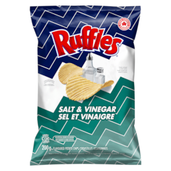 Ruffles Potato Chips, Salt & Vinegar 200 g, $2.50/100g