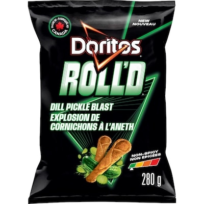 Doritos Roll'd Dill Pickle Blast Rolled Tortilla Chips 280 g, $2.14/100g