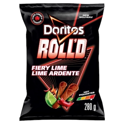 Doritos Roll'd Fiery Lime Tortilla Chips 280 g, $2.14/100g