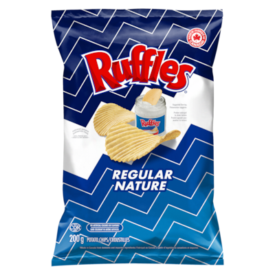 Ruffles Potato Chips, Regular 200 g, $2.90/100g