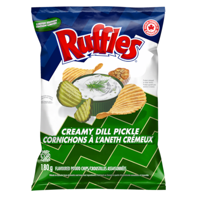 Frito-Lay Croustilles assaisonnées cornichons à l'aneth crémeux 180 g, 2,94 $/100g