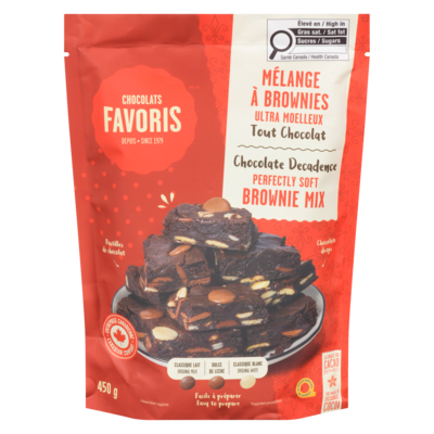 Chocolats Favoris Mélange à brownies ultra moelleux tout chocolat 450 g, 1,78 $/100g