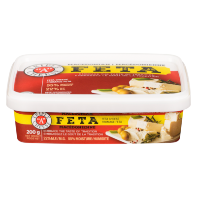 Triple A Cheese Feta Cheese Macedonian Feta 22% M.F. 200 g, $3.50/100g