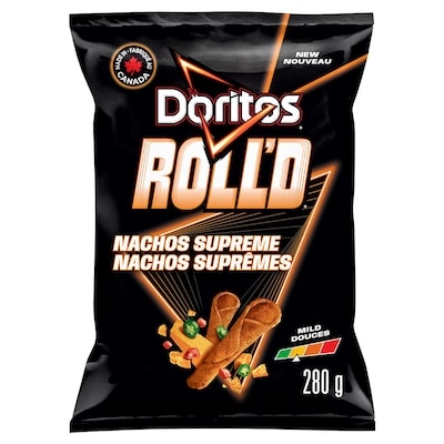Doritos Roll'd Nachos Supreme Flavoured Tortilla Chips 280 g, $2.14/100g