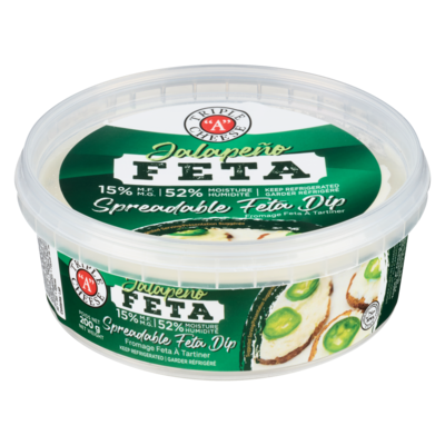 Triple A Cheese Spreadable Feta Dip Jalapeño 15% M.F. 200 g, $3.00/100g