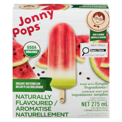 Jonny Pops Ice Pops Organic Watermelon 5x55.0 ml, $3.63/100ml