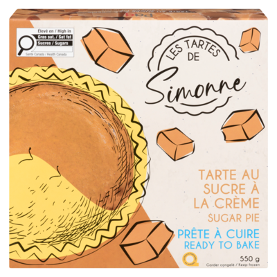 Simonne Tarte au sucre à la crème 550x550.0 g, 1,18 $/100g