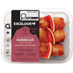Exceldor Barbecue Chicken Skewers 450 g, $2.66/100g $1.21/1lb