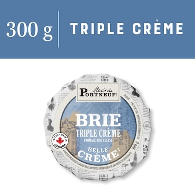 Alexis de Portneuf Fromage Brie Triple Crème Belle Crème 300 g, 4,16 $/100g