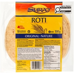 Suraj Pain plat roti nature 500 g, 0,50 $/100g