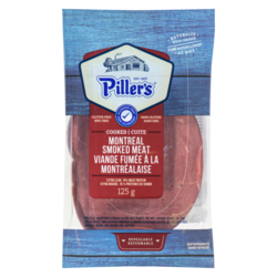Piller’s Viande fumée à la montréalaise cuite 125 g, 5,20 $/100g