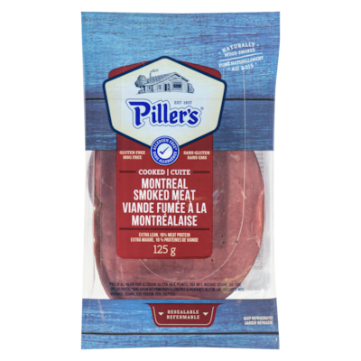 Piller’s Viande fumée à la montréalaise cuite 125 g, 4,00 $/100g