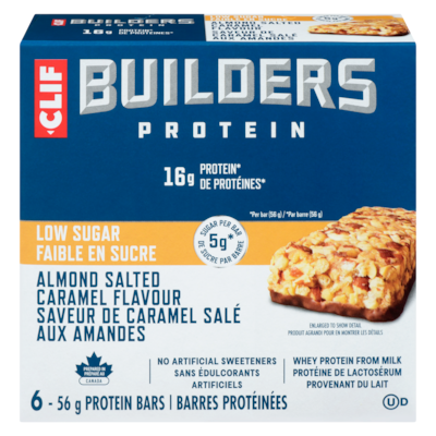 CLIF Protein Bars Low Sugar Almond Salted Caramel Flavour 56 g, $33.91/100g