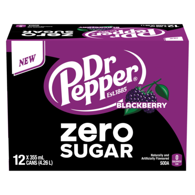 Dr Pepper Blackberry Zero Sugar, 12-Pack 12x355.0 ml, $0.21/100ml