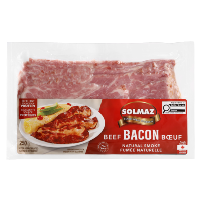 Solmaz Beef Bacon Natural Smoke 250 g, $4.80/100g