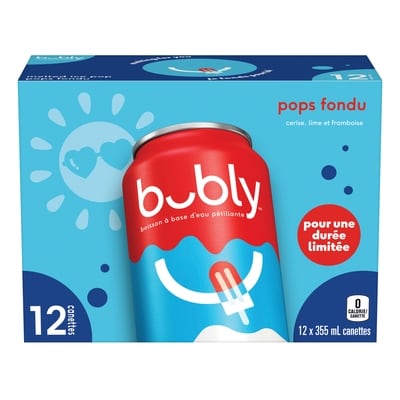 Eau pétillante Bubly Eau Pétillante Pops fondue 12x355.0 ml, 0,19 $/100ml