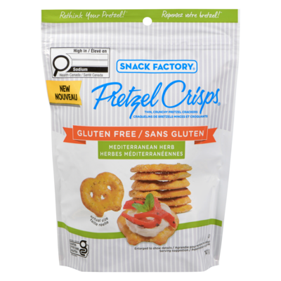 The Snack Factory Thin, Crunchy Pretzel Crackers Mediterranean Herb 141 g, $3.90/100g