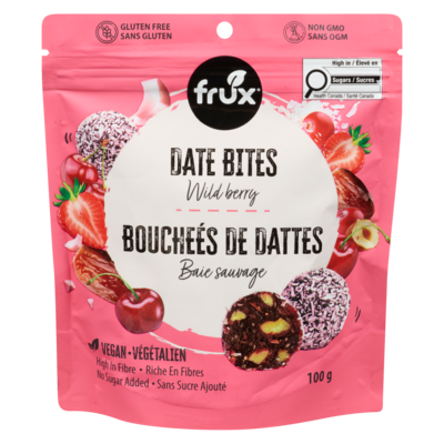 Frux Date Bites Wild Berry 100 g, $6.49/100g