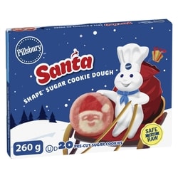 Pillsbury Ready To Bake! Santa Shape Sugar Cookie Dough 20Ct 260 g, $2.50/100g