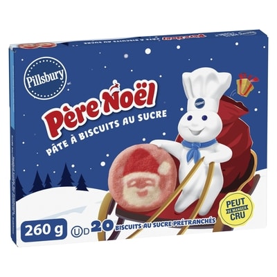 Pillsbury Prêts à cuire ! Père Noël Pâte à biscuits au sucre 20ct 260 g, 2,50 $/100g