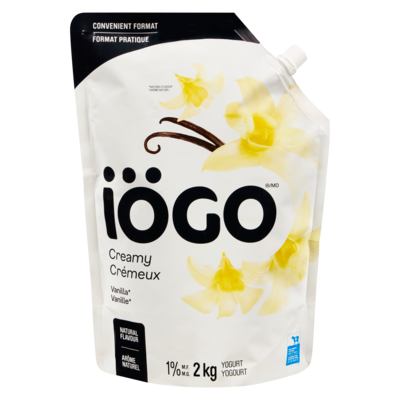 IÖGO Yogourt vanille 1.5% m.g. 2 kg, 0,55 $/100g