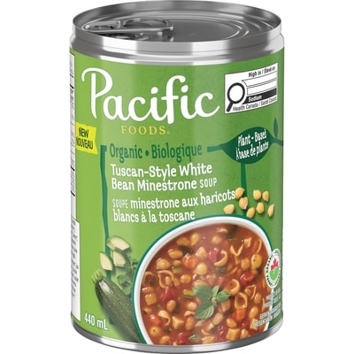 Pacific Foods Tuscan-Style White Bean Minestrone Soup Organic 440 ml, $1.36/100ml