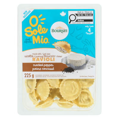O’Sole Mio Ravioli poivre concassé 225 g, 2,66 $/100g