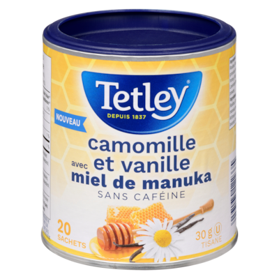 Tetley Tisane camomille et vanille avec miel de manuka 30 g, 14,97 $/100g