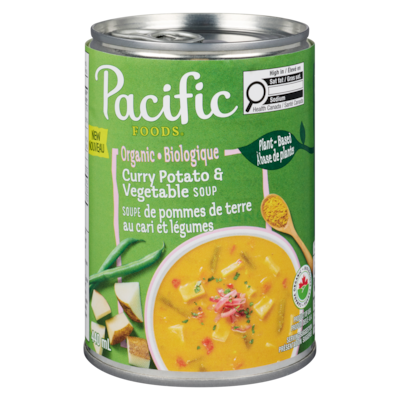 Pacific Soupe de pommes de terre au cari et légumes biologique 440 ml, 1,25 $/100ml