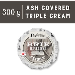 Alexis Portneuf Brie Ash Covered Triple Cream L'Étoile de Saint-Raymond Cheese 300 g, $5.00/100g