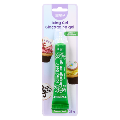 Twinkle Baker Decor Icing Gel Glitter Green 25 g, $7.96/100g