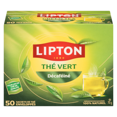 Lipton Thé vert décaféiné 50 ea, 0,17 $/1ch