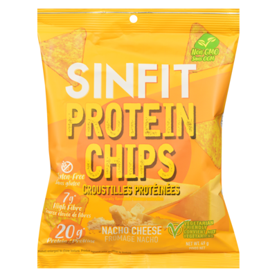 SINFIT Protein Chips, Nacho Cheese 49 g, $9.16/100g