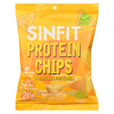 SINFIT Protein Chips, Nacho Cheese 49 g, $9.16/100g