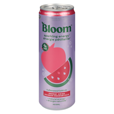 BLOOM Caféinée boisson énergétique fraise-melon d'eau 355 ml, 0,85 $/100ml