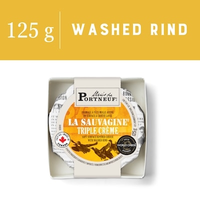 Alexis Portneuf Soft Surface Ripened Triple Cream La Sauvagine Cheese 125 g, $7.59/100g