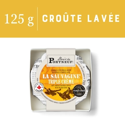 Alexis de Portneuf Fromage à pâte molle affiné triple crème La Sauvagine 125 g, 7,59 $/100g