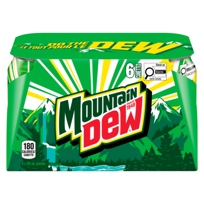 Mountain Dew Boisson gazeuse, originale, paquet de 6 6x355.0 ml, 0,21 $/100ml