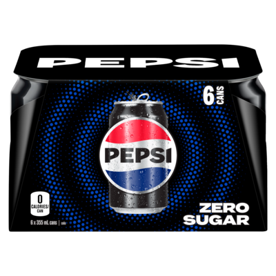 Pepsi Zero Sugar, 6-Pack 6x355.0 ml, $0.23/100ml